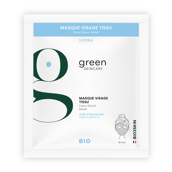 Masque visage tissu hydra Green Skincare