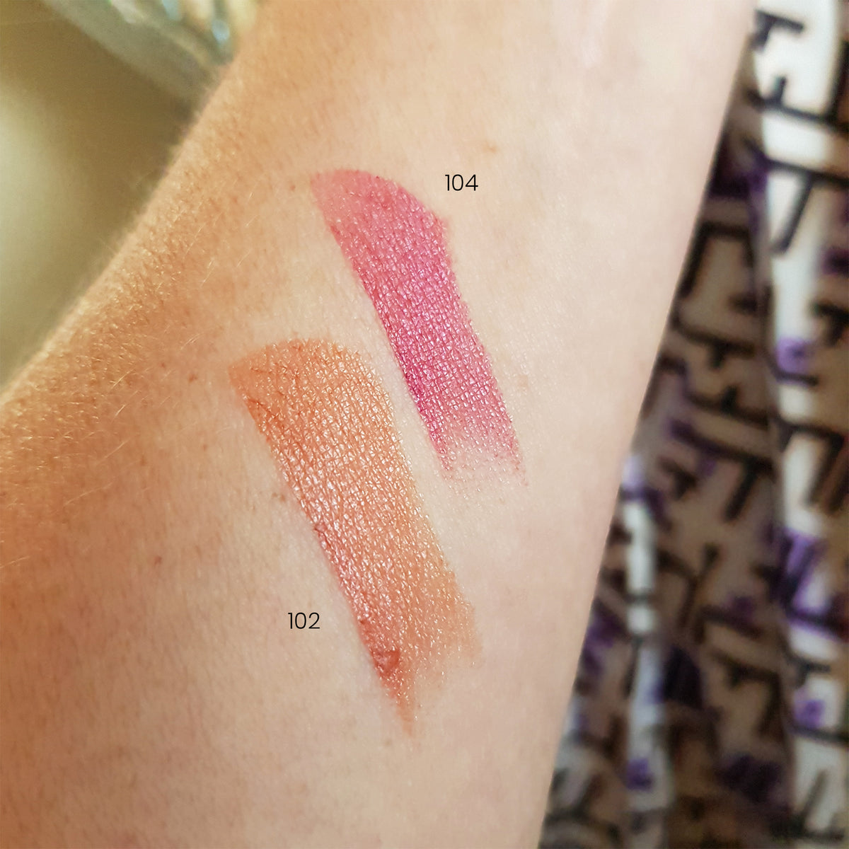 swatch rouge à lèvres nacrés miss w pro