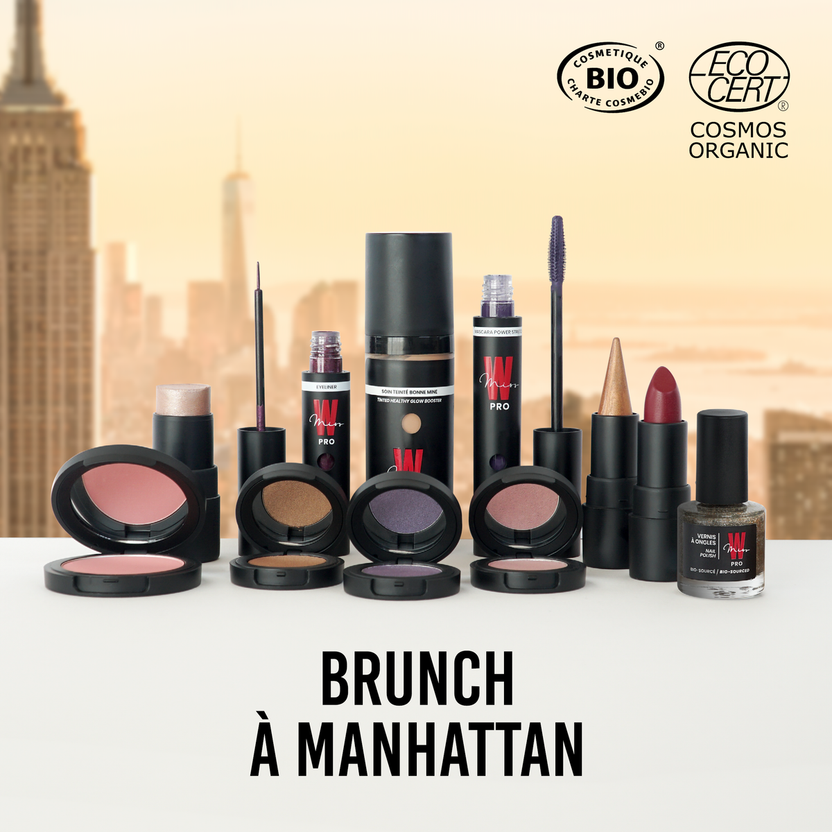 Présentation fard à paupières look brunch à Manhattan- miss w pro