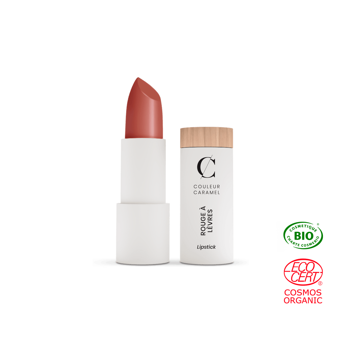 rouge à lèvres mat nude brun doux couleur caramel